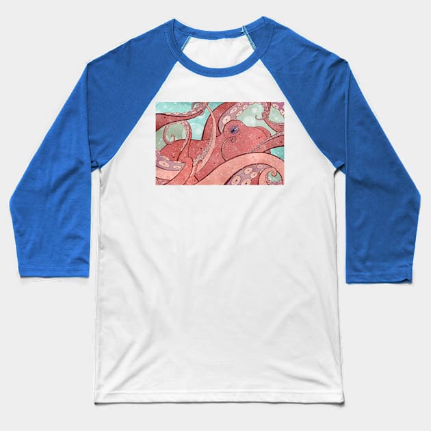 Octopus Baseball T-Shirt by TaylorRoseMakesArt
